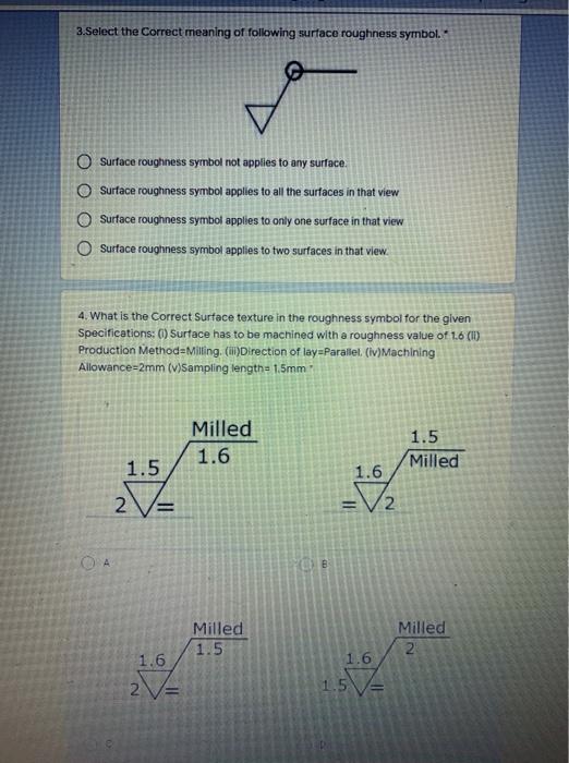 Solved 1. Select the correct meaning of following surface