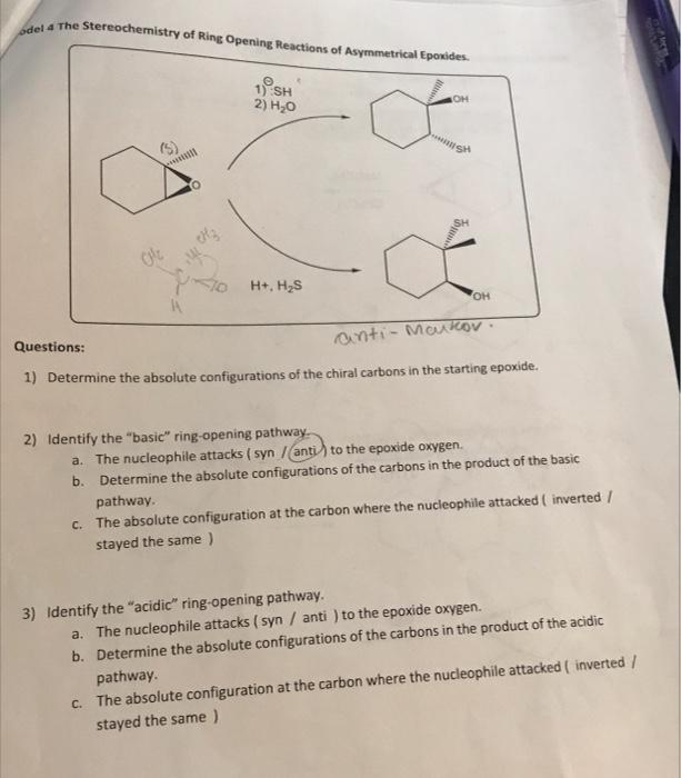 Solved ρdeld the Stereochemistry of Ring Opening Resus._... | Chegg.com