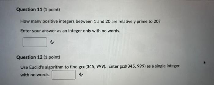 Solved Question 11 (1 point) How many positive integers | Chegg.com