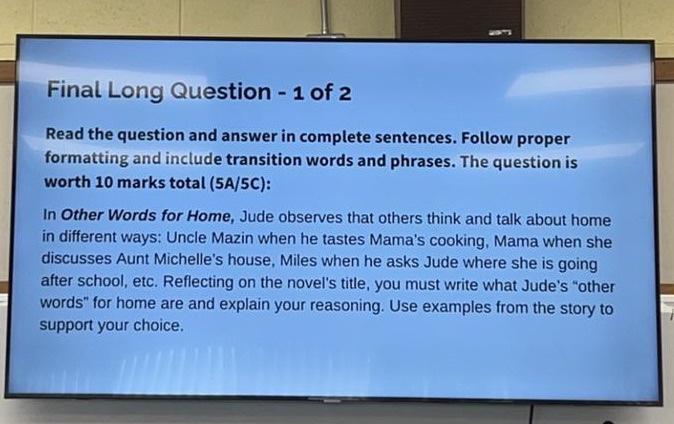 Final Long Question - 1 of 2 Read the question and | Chegg.com