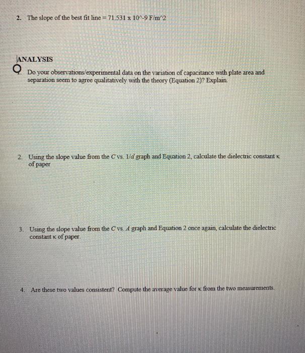 Solved Report Sheet CAPACITORS LAB (LAB 3) PART 1