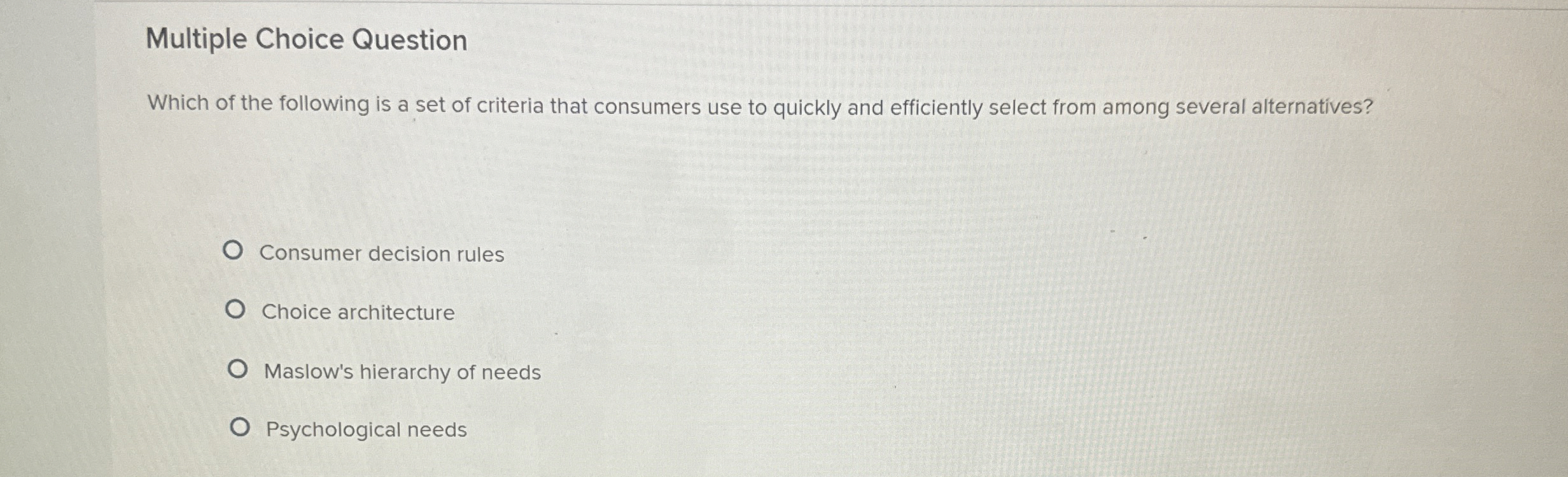 Solved Multiple Choice QuestionWhich of the following is a | Chegg.com