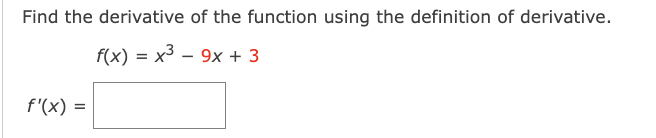 Solved Find The Derivative Of The Function Using The