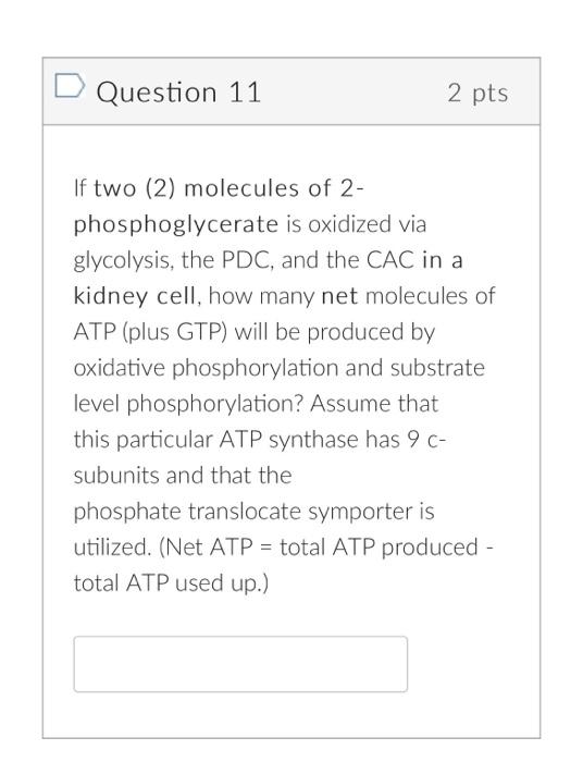 Solved Question 11 2 pts If two (2) molecules of 2- | Chegg.com