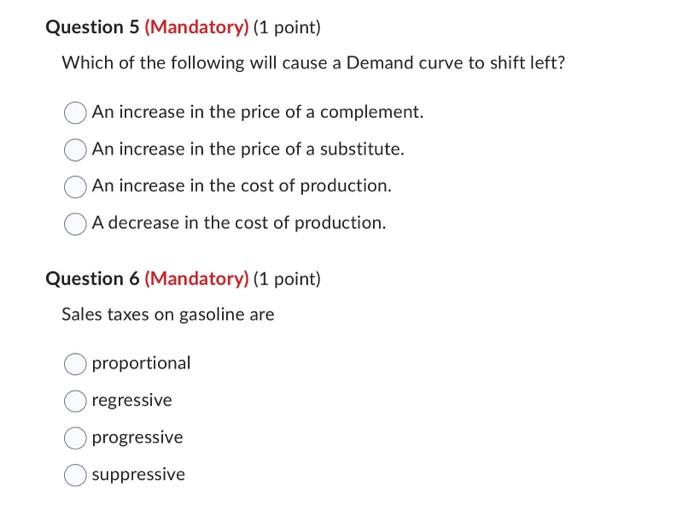 Solved Which of the following will cause a Demand curve to | Chegg.com