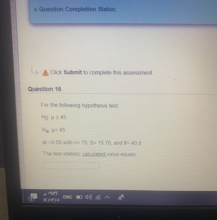 Solved Question Completion Status: A Click Submit to | Chegg.com