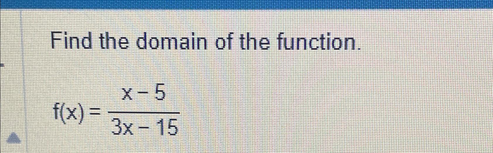 find the domain and range of the function fx 1 x 5