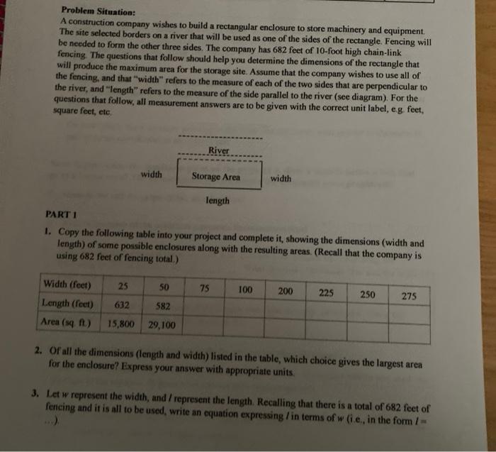 Solved Problem Situation: A construction company wishes to | Chegg.com