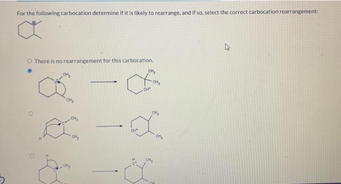 Solved For the following carbocation determine if it is | Chegg.com