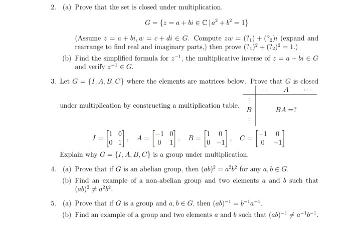 Solved 2. a Prove that the set is closed under Chegg