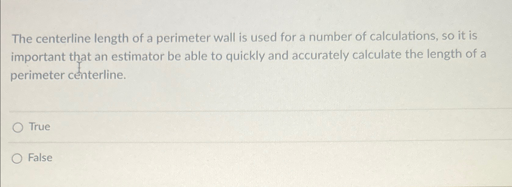 Solved The centerline length of a perimeter wall is used for | Chegg.com