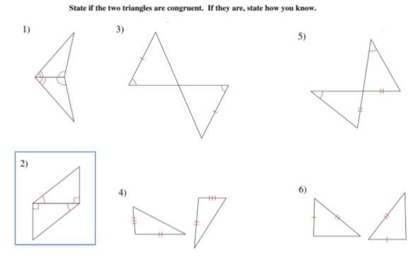 Solved State if the two triangles are congruent. If they | Chegg.com