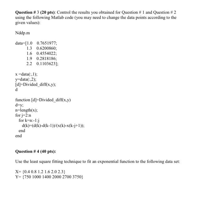 Solved Question \#3 (20 Pts): Control The Results You | Chegg.com