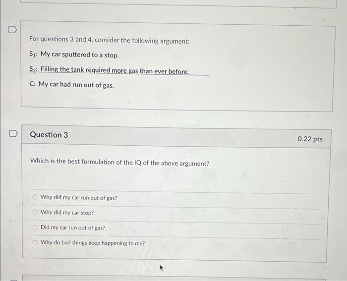 Solved For questions 3 and 4, consider the following | Chegg.com