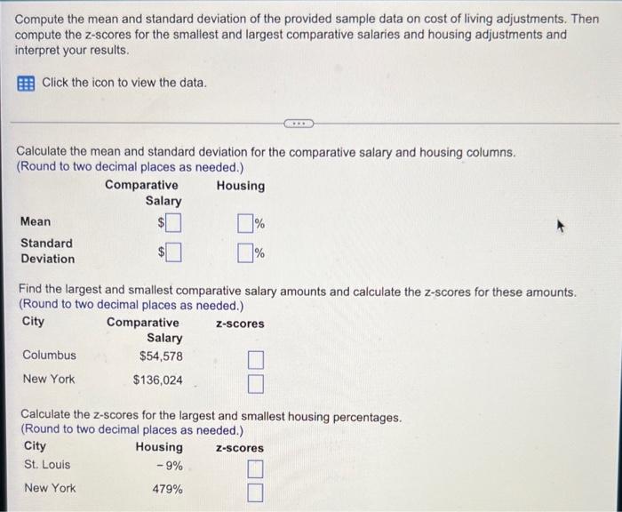 Solved Compute the mean and standard deviation of the | Chegg.com