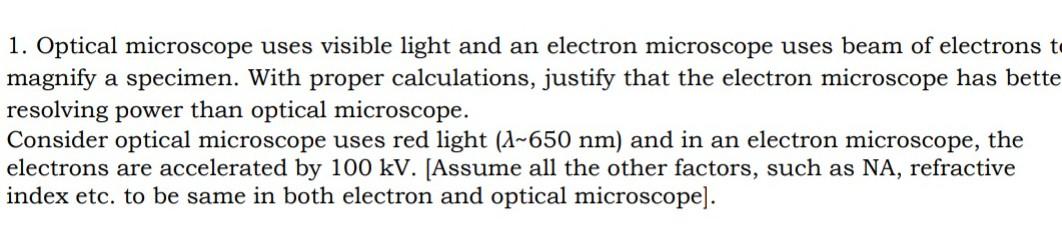 light microscope uses a beam of electrons