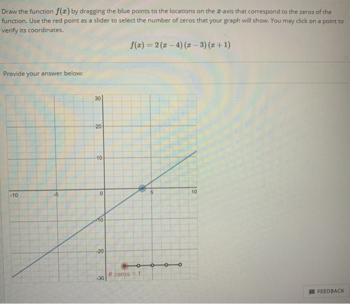 Solved Draw the function f(x) by dragging the blue points to | Chegg.com