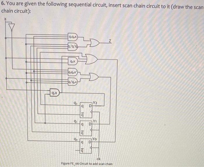 Solved 6 You Are Given The Following Sequential Circuit