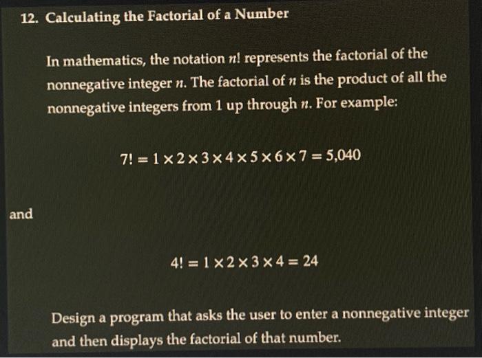 solved-12-calculating-the-factorial-of-a-number-in-chegg