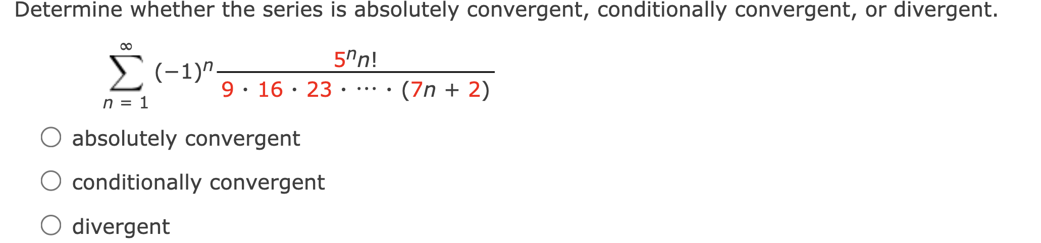 Solved Determine whether the series is absolutely | Chegg.com