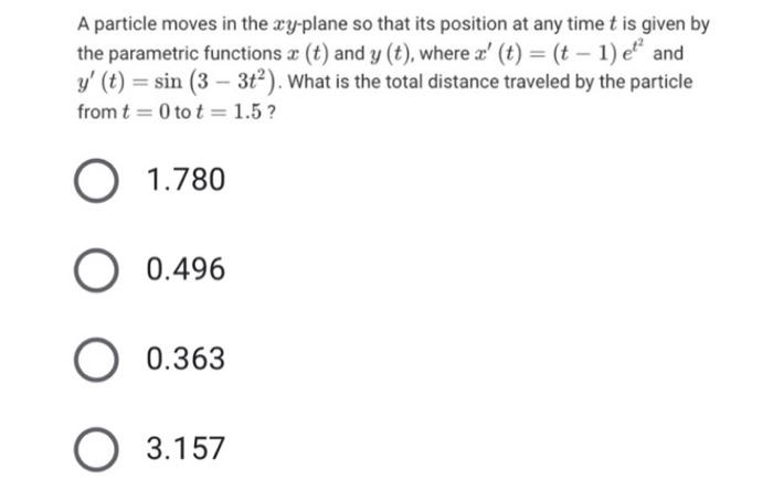 Solved The position of a particle moving in the xy-plane is | Chegg.com