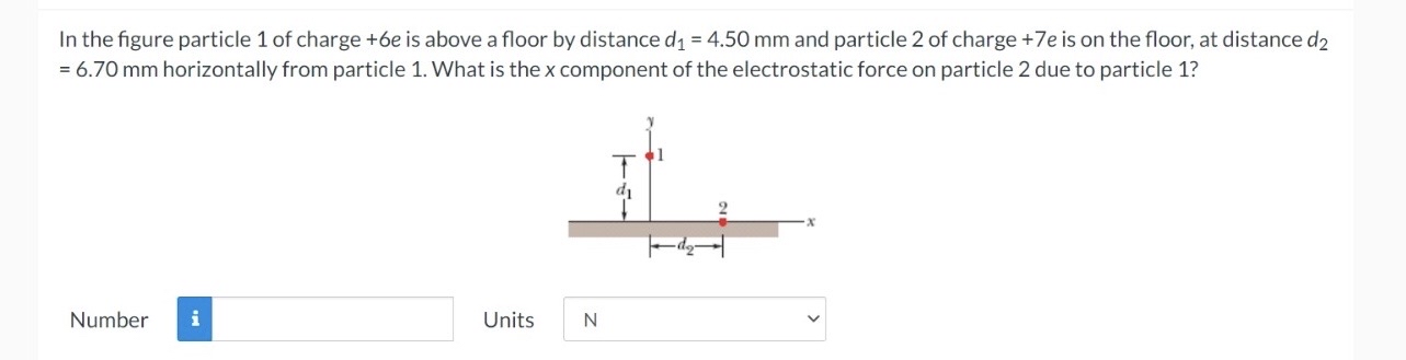 Solved In the figure particle 1 ﻿of charge +6e ﻿is above a | Chegg.com