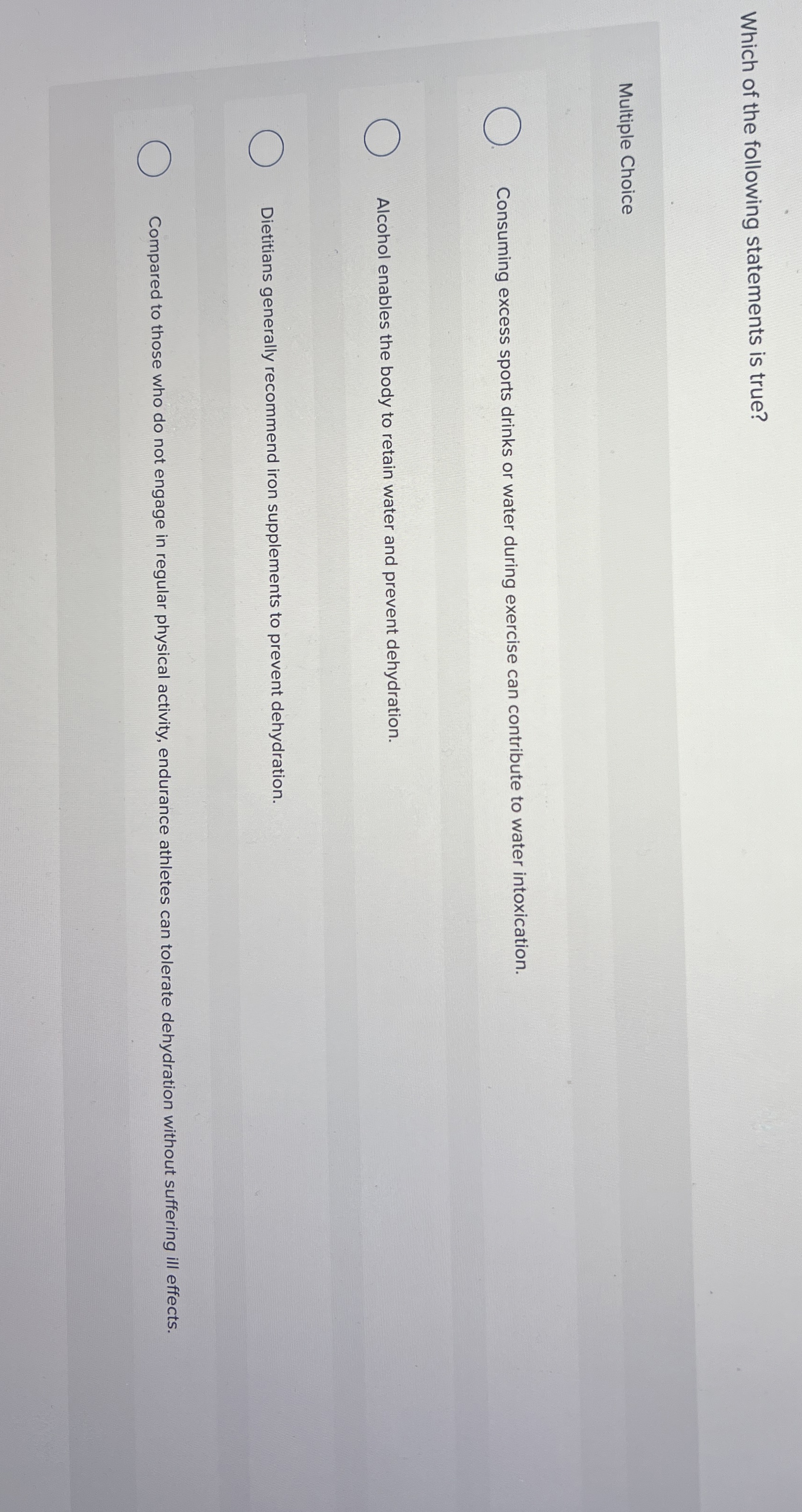 Solved Which of the following statements is true?Multiple | Chegg.com