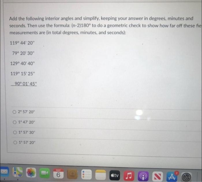 Solved Add the following interior angles and simplify, | Chegg.com