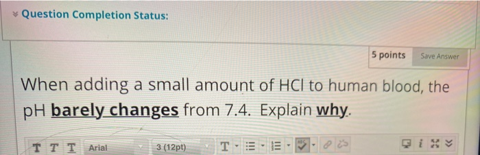 Solved Question Completion Status: 5 points Save Answer When | Chegg.com