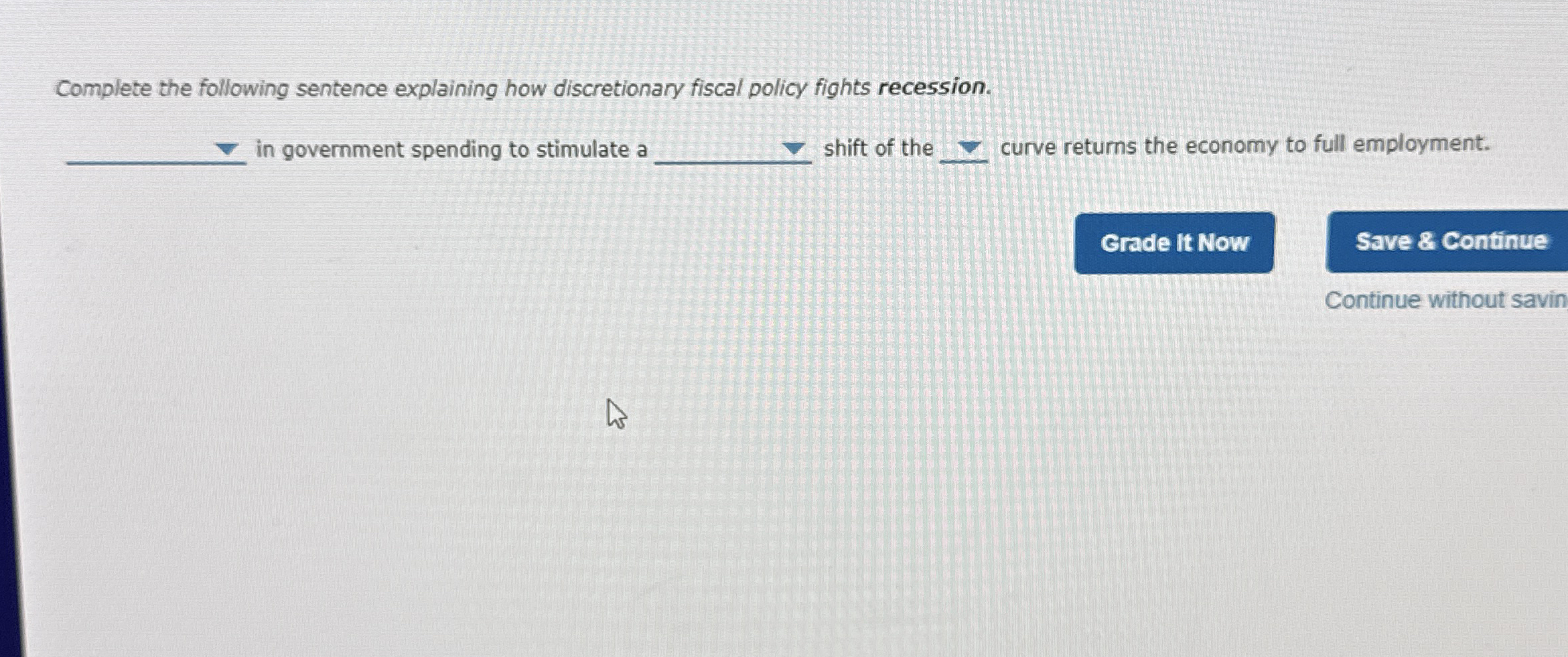 Solved Complete the following sentence explaining how