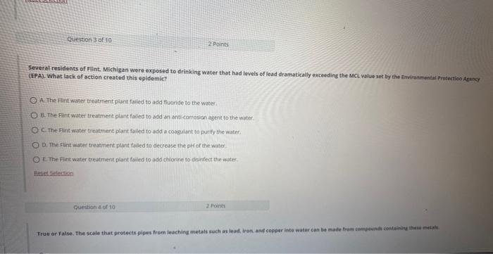 Solved Several residents of Flint, Michigan were exposed to | Chegg.com