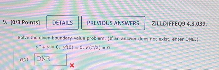 Solved Solve The Given Boundary-value Problem. (If An Answer | Chegg.com