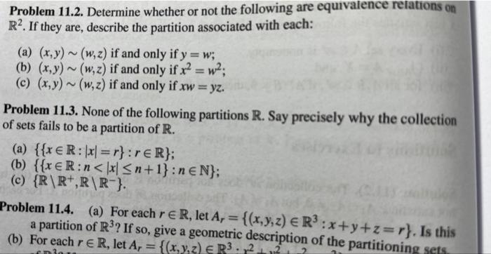 Solved Problem 11.2. Determine whether or not the following | Chegg.com