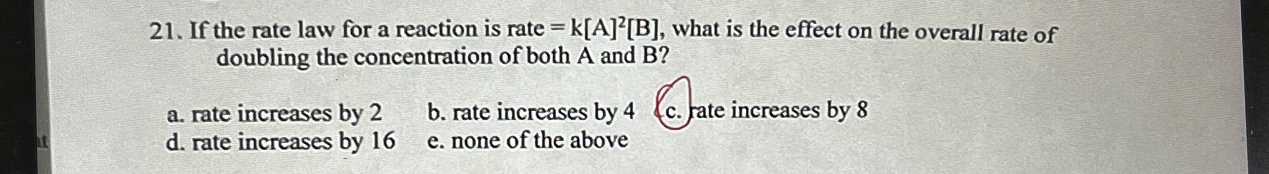 Solved If the rate law for a reaction is rate =k[A]2[B], | Chegg.com
