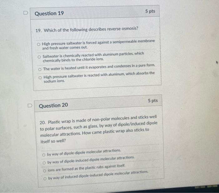 Solved D Question 19 5 pts 19. Which of the following | Chegg.com
