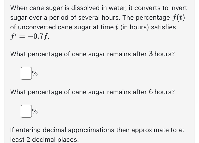 Solved When cane sugar is dissolved in water, it converts to | Chegg.com