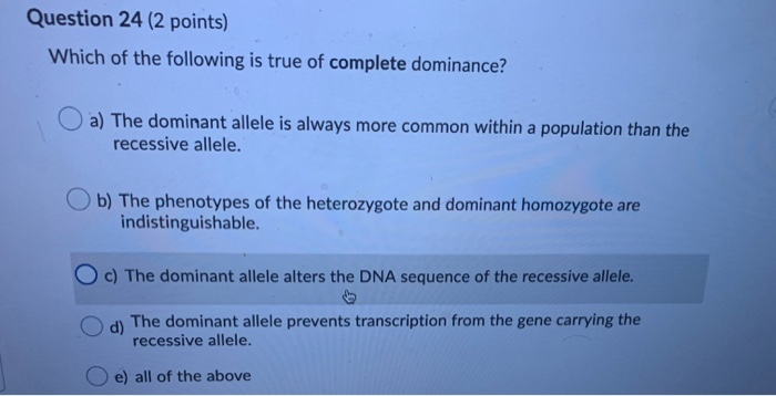Solved Question 24 (2 points) Which of the following is true | Chegg.com