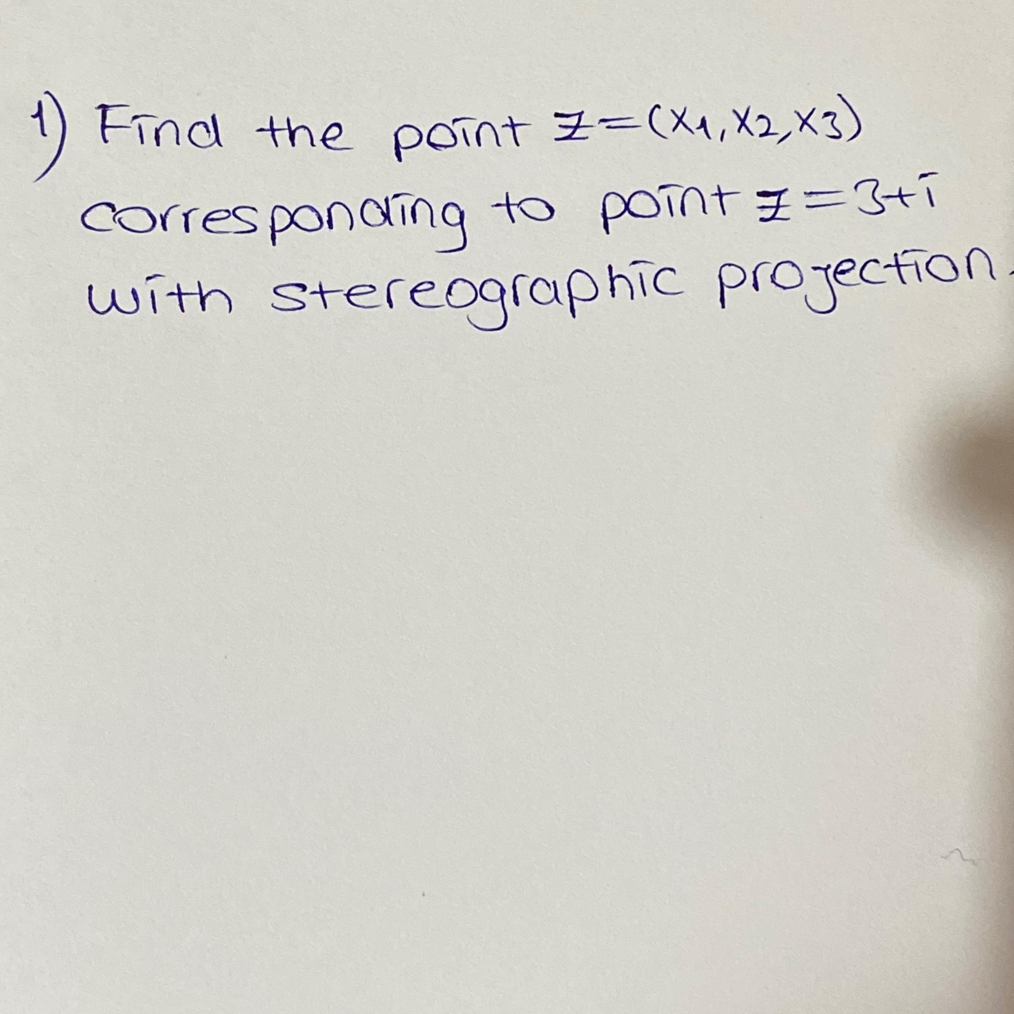 Solved Find the point z=(x1,x2,x3) ﻿corresponaling to point | Chegg.com