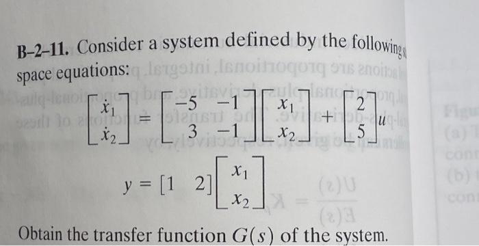 Solved B-2-11. Consider a system defined by the followings | Chegg.com