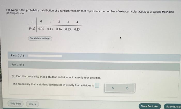 Solved Following is the probability distribution of a random | Chegg.com