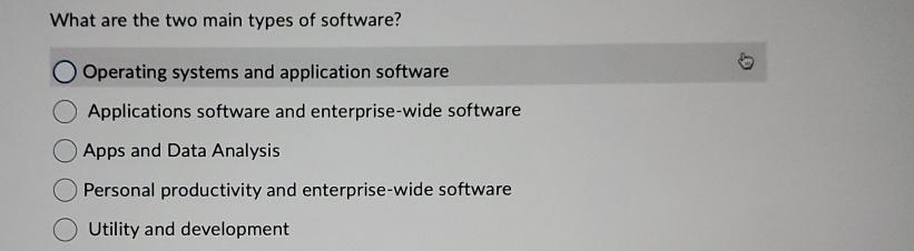 Solved What Are The Two Main Types Of Software Operating Chegg Solved What Are The Two Main Types Of Software Operating Chegg