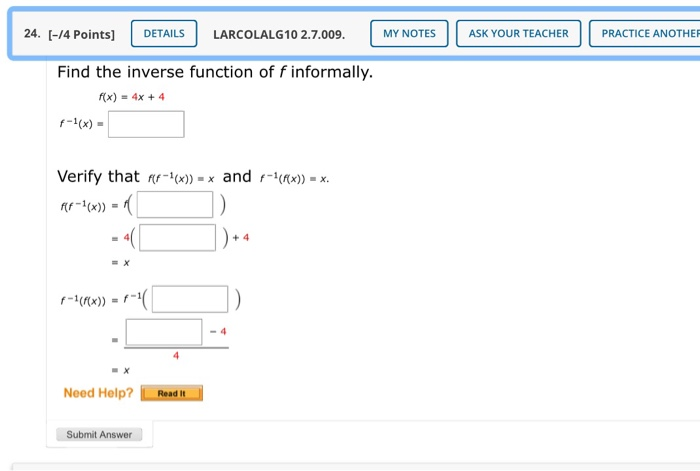 Solved 22 14 Points DETAILS LARCOLALG10 2 6 030 MY Chegg