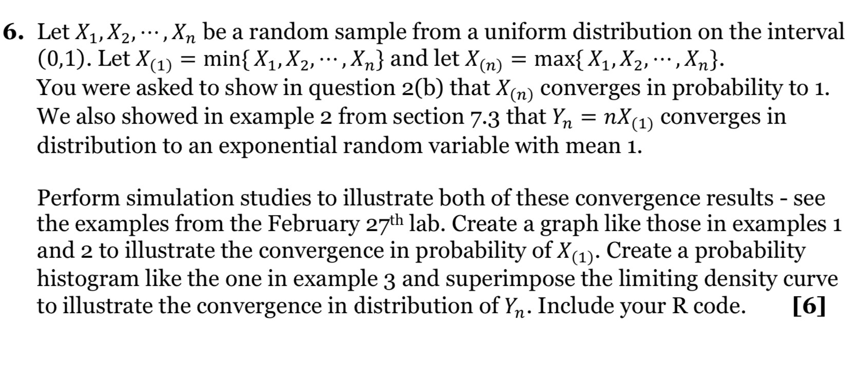 Solved Let x1,x2,cdots,xn ﻿be a random sample from a uniform | Chegg.com