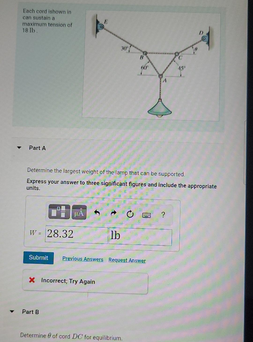 Solved Each Cord Ishown In Can Sustain A Maximum Tension Of | Chegg.com