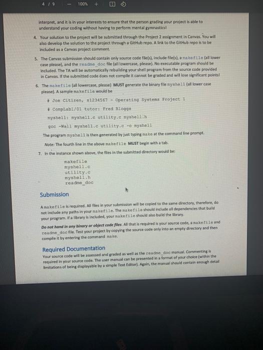 Project 2 Developing A Linux Shell In This Project Chegg Com