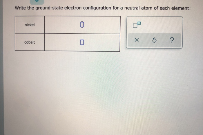Ground state electron configuration