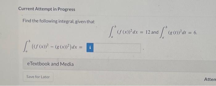 Solved Current Attempt In Progress Find The Following | Chegg.com