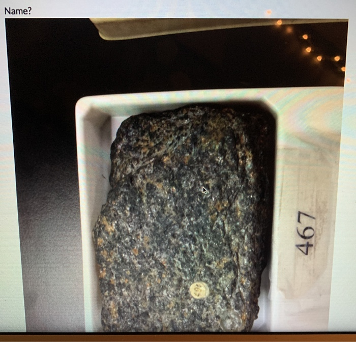 Solved Low grade metamorphic rock. No visible crystals,