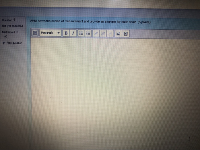 Solved Question 1 Write Down The Scales Of Measurement And Chegg Solved Question 1 Write Down The Scales Of Measurement And Chegg