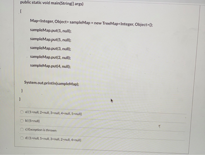 Solved Question 1 2 pts What will be the output of the | Chegg.com